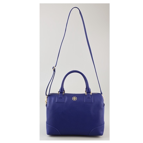 Tory Burch Handbags - Tory Burch Blue Robinson Satchel Crossbody Bag